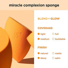 Cargar imagen en el visor de la galería, Real Techniques Miracle Complexion Sponge, Beauty Sponge, Makeup Blending &amp; Foundation Application, Streak-Free, Full Coverage Finish, Vegan, Cruelty &amp; Latex-Free, 1 Count