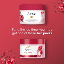 Load image into Gallery viewer, Dove Exfoliating Body Polish Crushed Cherries &amp; Chia Milk Skin Care for Revitalized Skin Formulated with 1/4 Moisturizing Cream 10.5 oz