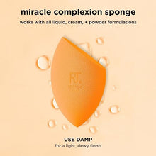 Load image into Gallery viewer, Real Techniques Miracle Complexion Sponge, Beauty Sponge, Makeup Blending &amp; Foundation Application, Streak-Free, Full Coverage Finish, Vegan, Cruelty &amp; Latex-Free, 1 Count