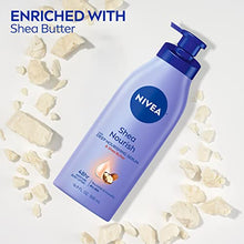 Load image into Gallery viewer, NIVEA Shea Nourish Body Lotion, Dry Skin Lotion with Shea Butter, 16.9 Fl Oz Pump Bottle