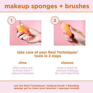 Real Techniques Miracle Complexion Sponge, Beauty Sponge, Makeup Blending & Foundation Application, Streak-Free, Full Coverage Finish, Vegan, Cruelty & Latex-Free, 1 Count