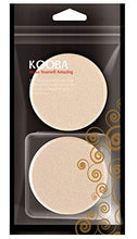 Load image into Gallery viewer, KOOBA 2pcs Round Makeup Sponges with 1 Travel Case, Beauty Face Primer Compact Powder Puff, Blender Sponge Replacement for Cosmetic Flawless Foundation, Sensitive and All Skin Types