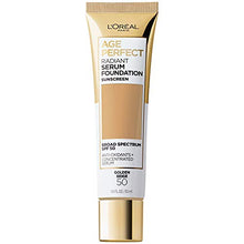 Cargar imagen en el visor de la galería, L&#39;Oreal Paris Age Perfect Radiant Serum Foundation with SPF 50, Golden Beige, 1 Ounce