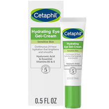 Load image into Gallery viewer, Cetaphil Hydrating Eye Gel-Cream, With Hyaluronic Acid, 0.5 fl oz, Brightens and Smooths Under Eyes, 24 Hour Hydration for All Skin Types, (Packaging May Vary)