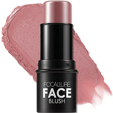 Load image into Gallery viewer, FOCALLURE Cream Blush Makeup,Buildable Blush Stick for Cheeks,Matte and Dewy Finish,Long Wearing,Easy Application,Lightweight Multi Stick,ROSE FLUSH