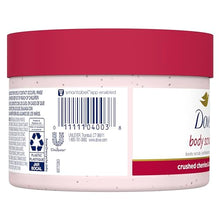 Load image into Gallery viewer, Dove Exfoliating Body Polish Crushed Cherries &amp; Chia Milk Skin Care for Revitalized Skin Formulated with 1/4 Moisturizing Cream 10.5 oz