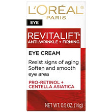 Load image into Gallery viewer, L&#39;Oreal Paris Skincare Revitalift Anti-Wrinkle and Firming Eye Cream with Pro Retinol, Treatment to Reduce Dark Circles, Fragrance Free, 0.5 oz.