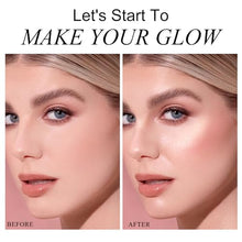 Load image into Gallery viewer, KYDA Face Highlighter Palette, High Glossy Face Illuminator Palette, Narutal Glow Finish, Pearl Shimmer Smooth Baked Powder, Lasting Sparkling Highlighter Makeup-SUN GLOW
