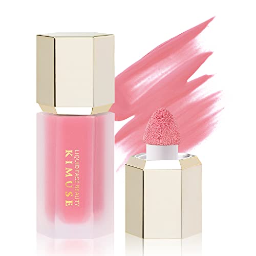KIMUSE Soft Cream Blush Makeup, Liquid Blush for Cheeks, Weightless, Long-Wearing, Smudge Proof, Natural-Looking, Dewy Finish