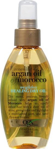 OGX Renewing + Argan Oil of Morocco Weightless Healing Dry Oil Spray, Lightweight Hair Oil Mist for Split Ends, Frizzy Hair and Flyaways, Paraben-Free, Sulfated-Surfactants Free, 4 Fl Oz