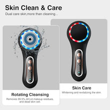 Load image into Gallery viewer, UMICKOO Face Scrubber Exfoliator,Facial Cleansing Brush Rechargeable IPX7 Waterproof with 5 Brush Heads,Face Spin Brush for Exfoliating, Massaging and Deep Cleansing