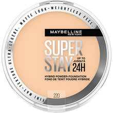 Load image into Gallery viewer, Maybelline Super Stay Up to 24HR Hybrid Powder-Foundation, Medium-to-Full Coverage Makeup, Matte Finish, 220, 1 Count