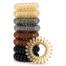 Load image into Gallery viewer, Kitsch Spiral Hair Ties for Women - Coil Hair Ties for Thick Hair | No Crease Hair Tie | Spiral Hair Ties No Damage | Hair Coils &amp; Phone Cord Hair Ties for Thin Hair, Hair Ties Spiral, 8pcs (Brunette)