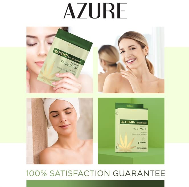 AZURE Hemp Oil & Hyaluronic Acid Nourishing Facial Sheet Mask