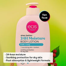 Load image into Gallery viewer, eos Shea Better Body Lotion- Fresh &amp; Cozy, 24-Hour Moisture Skin Care, Lightweight &amp; Non-Greasy, Made with Natural Shea, Vegan, 16 Fl Oz (Pack of 1)
