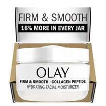 Load image into Gallery viewer, Olay Firm &amp; Smooth Collagen Peptide Face Moisturizer, 2 oz Fragrance Free Firming Face Cream for Hydration and Skin Renewal, Recyclable Eco Jar Packaging