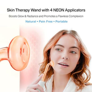 NuDerma Portable Handheld Skin Therapy Wand Machine w/Neon