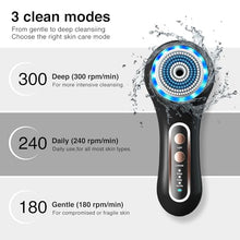 Load image into Gallery viewer, UMICKOO Face Scrubber Exfoliator,Facial Cleansing Brush Rechargeable IPX7 Waterproof with 5 Brush Heads,Face Spin Brush for Exfoliating, Massaging and Deep Cleansing