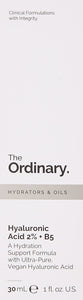 THE ORDINARY Hyaluronic Acid 2% + B5 Liquid 30ml, 1 Fl Oz