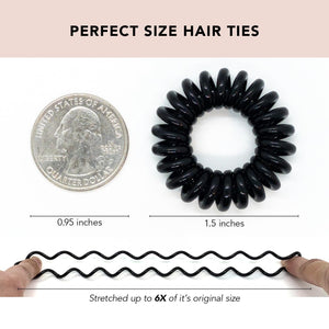 Kitsch Spiral Hair Ties for Women - Coil Hair Ties for Thick Hair | No Crease Hair Tie | Spiral Hair Ties No Damage | Hair Coils & Phone Cord Hair Ties for Thin Hair, Hair Ties Spiral, 8pcs (Brunette)