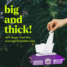 Load image into Gallery viewer, Goodwipes Flushable Butt Wipes Made w/Soothing Botanicals &amp; Aloe