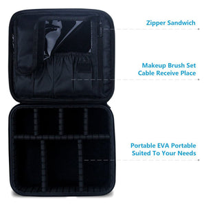 Relavel Travel Makeup Train Case Makeup Cosmetic Case Organizer