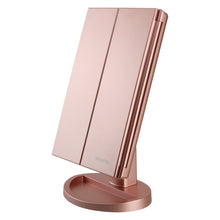 Cargar imagen en el visor de la galería, deweisn Dresser Mount Tri-Fold Lighted Vanity Mirror with 21 LED Lights