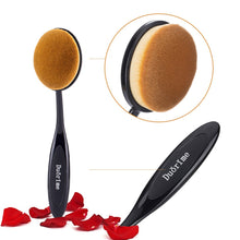 Load image into Gallery viewer, Duorime New 7pcs Black Oval Toothbrush Makeup Brush Set