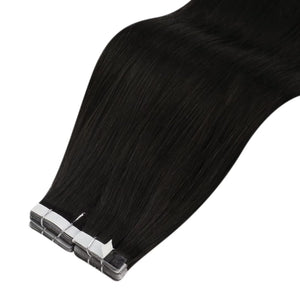 Sunny Tape on Hair Extensions Black Tape in Human Hair Extensions Natural Black