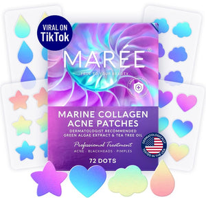 MAREE Acne Сlearing Patches with Natural Green Algae Extract & Tea Tree Oil