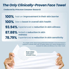 Load image into Gallery viewer, Clean Skin Club Clean Towels XL, 100% USDA Biobased Face Towel, Disposable Face Towelette, Makeup Remover Dry Wipes, Ultra Soft, 50 Ct, 1 Pack