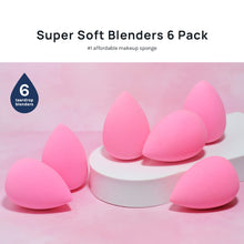 Cargar imagen en el visor de la galería, AOA Studio Collection makeup Sponge Set Latex Free and High-definition Set of 6 makeup Wonder blender For Powder Cream and Liquid, Super Soft Wonder Beauty Cosmetic