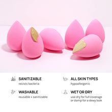 Cargar imagen en el visor de la galería, AOA Studio Collection makeup Sponge Set Latex Free and High-definition Set of 6 makeup Wonder blender For Powder Cream and Liquid, Super Soft Wonder Beauty Cosmetic