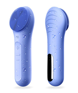 NågraCoola CLIE Facial Cleansing Brush, Waterproof and Rechargeable Face Scrub Brush for Men & Women, Cleansing, Exfoliating and Massaging, Electric Face Scrubber - Blue