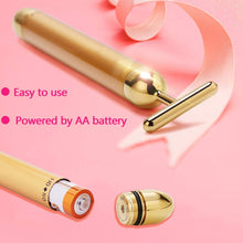 Load image into Gallery viewer, Amirce Face Massager Roller Golden 3D Roller Electric Facial Roller