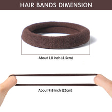 Cargar imagen en el visor de la galería, 100 Pcs Thick Seamless Brown Hair Ties, Ponytail Holders Hair Accessories No Damage for Thick Hair (Natural Colors)