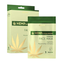 Cargar imagen en el visor de la galería, AZURE Hemp Oil &amp; Hyaluronic Acid Nourishing Facial Sheet Mask