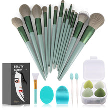 Cargar imagen en el visor de la galería, Koccido Makeup Brushes 22 Pcs Makeup Kit,Foundation Brush Eyeshadow Brush Make up Brushes Set (Green, 22 Piece Set)