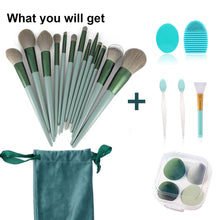 Cargar imagen en el visor de la galería, Koccido Makeup Brushes 22 Pcs Makeup Kit,Foundation Brush Eyeshadow Brush Make up Brushes Set (Green, 22 Piece Set)