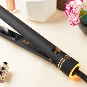 Hot Tools Pro Artist Black Gold Evolve Ionic Salon Hair Flat Iron