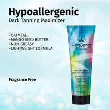 Load image into Gallery viewer, HEMPZ Hypoallergenic Dark Tan Maximizer - Herbal Moisturizing Self Tanning Lotion