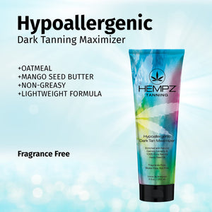 HEMPZ Hypoallergenic Dark Tan Maximizer - Herbal Moisturizing Self Tanning Lotion