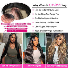 Load image into Gallery viewer, LHENDS 28 Inch 13x6 Body Wave Lace Front Wigs Human Hair Pre Plucked Glueless Wigs Human Hair