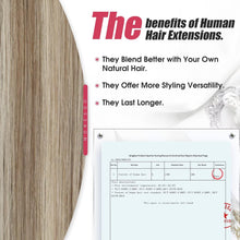 Load image into Gallery viewer, Moresoo Tape in Hair Extensions Human Hair Blonde Highlighted Tape in Extensions Light Brown Mixed with Blonde Hair Extensions Real Human Hair Tape in Remy Extensions 16 Inch #P9A/60 20pcs 50g