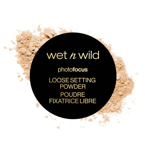 wet n wild Photo Focus Loose Baking Setting Powder, Highlighter Makeup, Suitable for All Skin Tones, Banana