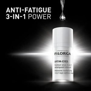 Filorga Optim-Eyes Eye Cream, Revitalizing 3-in-1 Skin Treatment for Rapid Reduction of Dark Circles, Wrinkles & Puffiness Around the Eyes, 0.5 fl. oz.