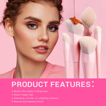 Load image into Gallery viewer, Jessup Pink Makeup Brushes Set 14Pcs Make up Brushes Premium Vegan Foundation Concealer Blush Eyeshadow Eyeliner Powder Highlighter Blending Face Brush Set, T495