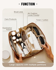 EACHY Travel Makeup Bag,Large Capacity Cosmetic Bags for Women