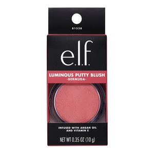 e.l.f. Luminous Putty Blush, Putty-to-Powder, Buildable Blush With A Subtle Shimmer Finish, Highly Pigmented & Creamy, Vegan & Cruelty-Free, Bermuda