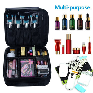 Relavel Travel Makeup Train Case Makeup Cosmetic Case Organizer